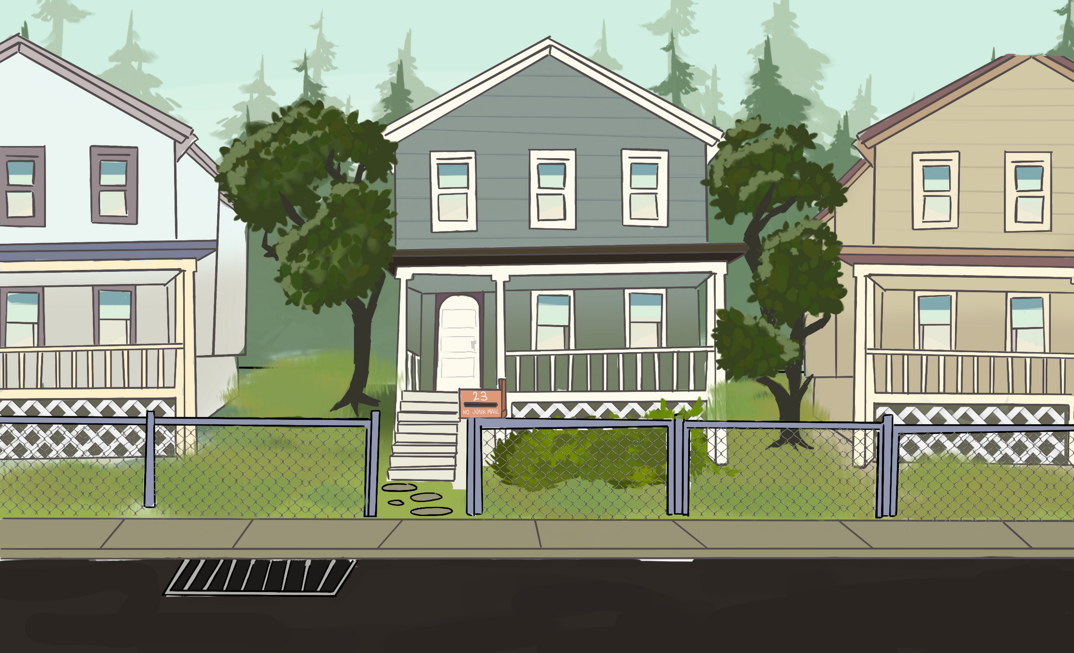 Coloured background based off of a layout for 'Sproutbound'