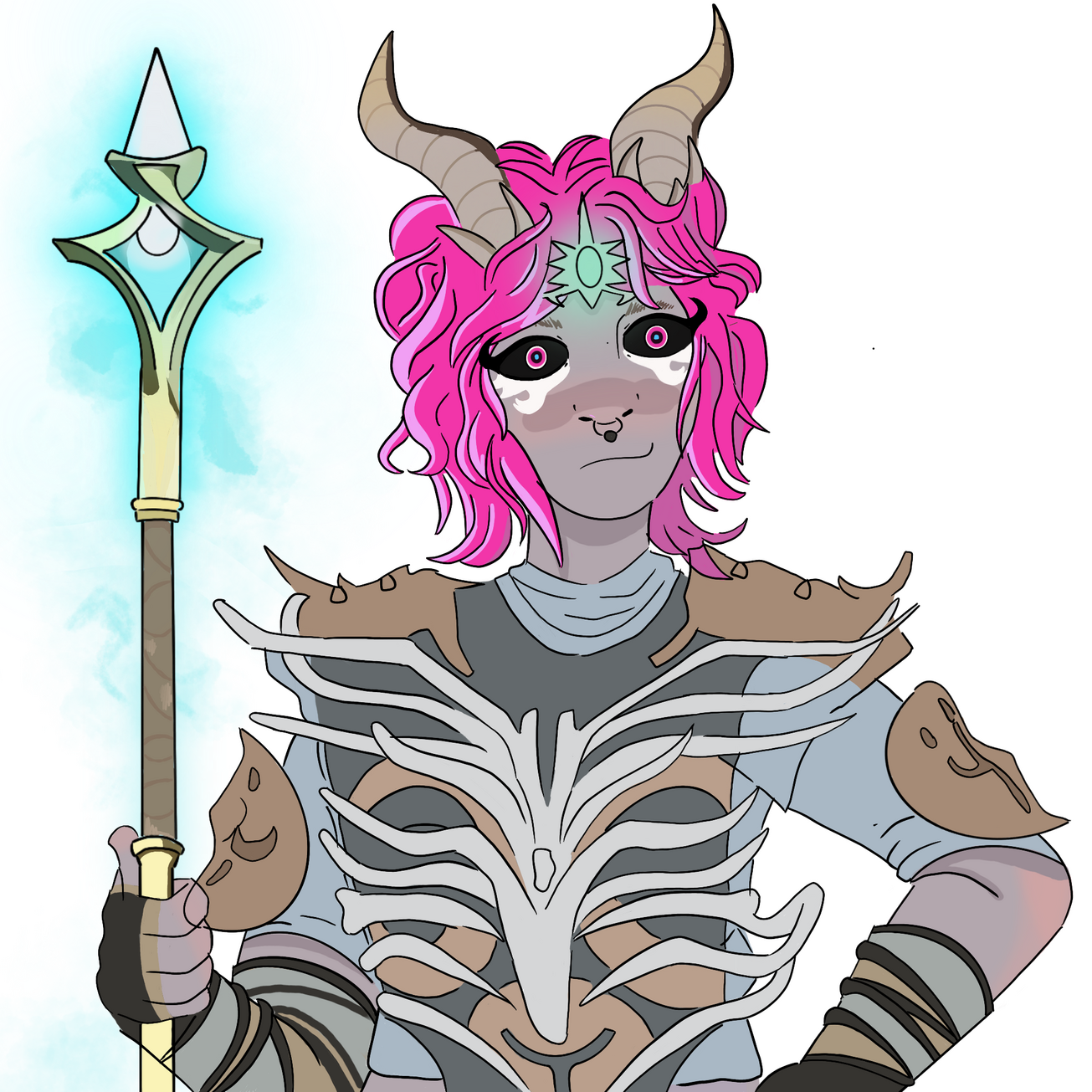 Bust Rendered Artwork of Baldurs Gate 3 OC 'Moth'