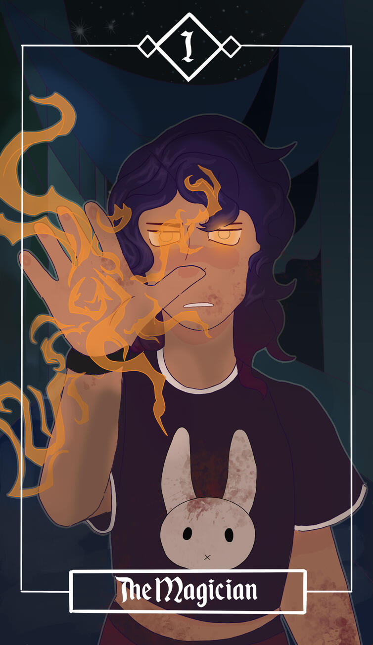 Tarot Card Artwork made for 'Artfight 2024'