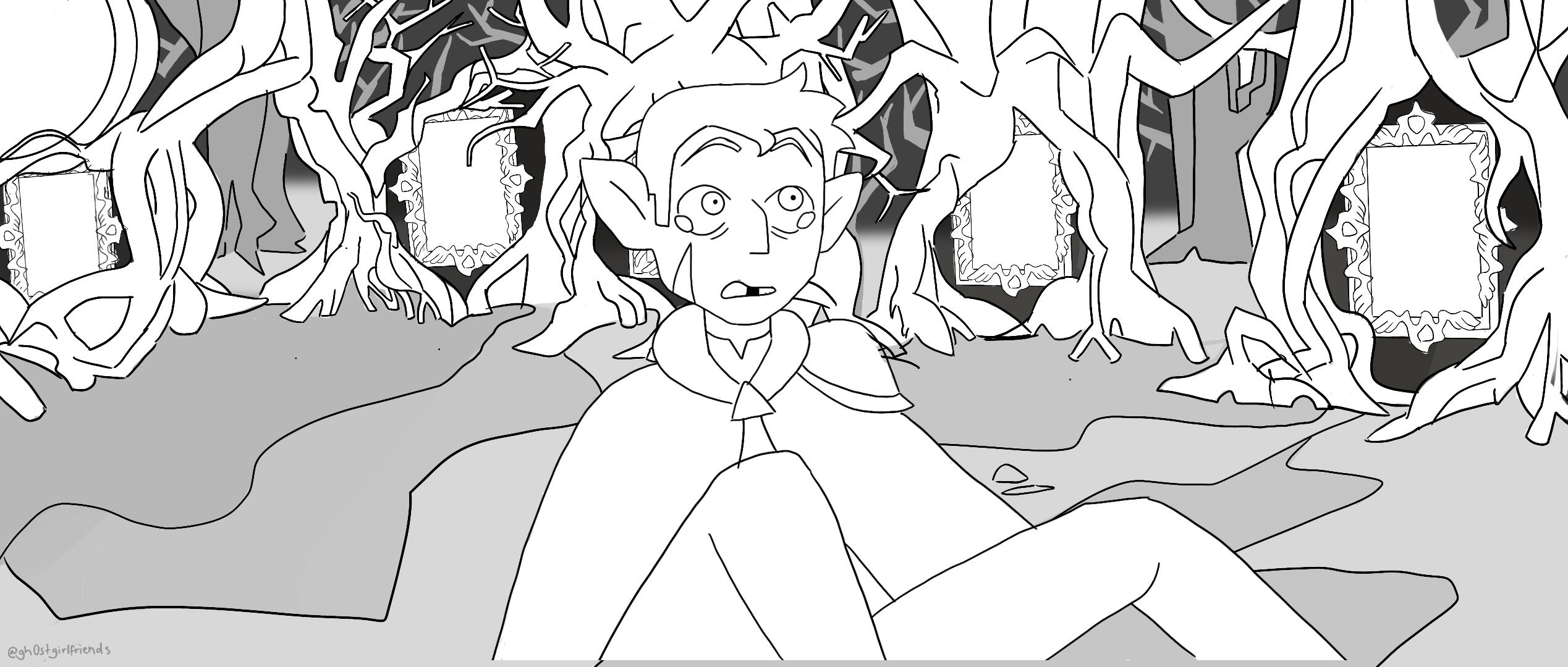 Animation Layout created for a fan animatic 'Hunter's Nightmare'