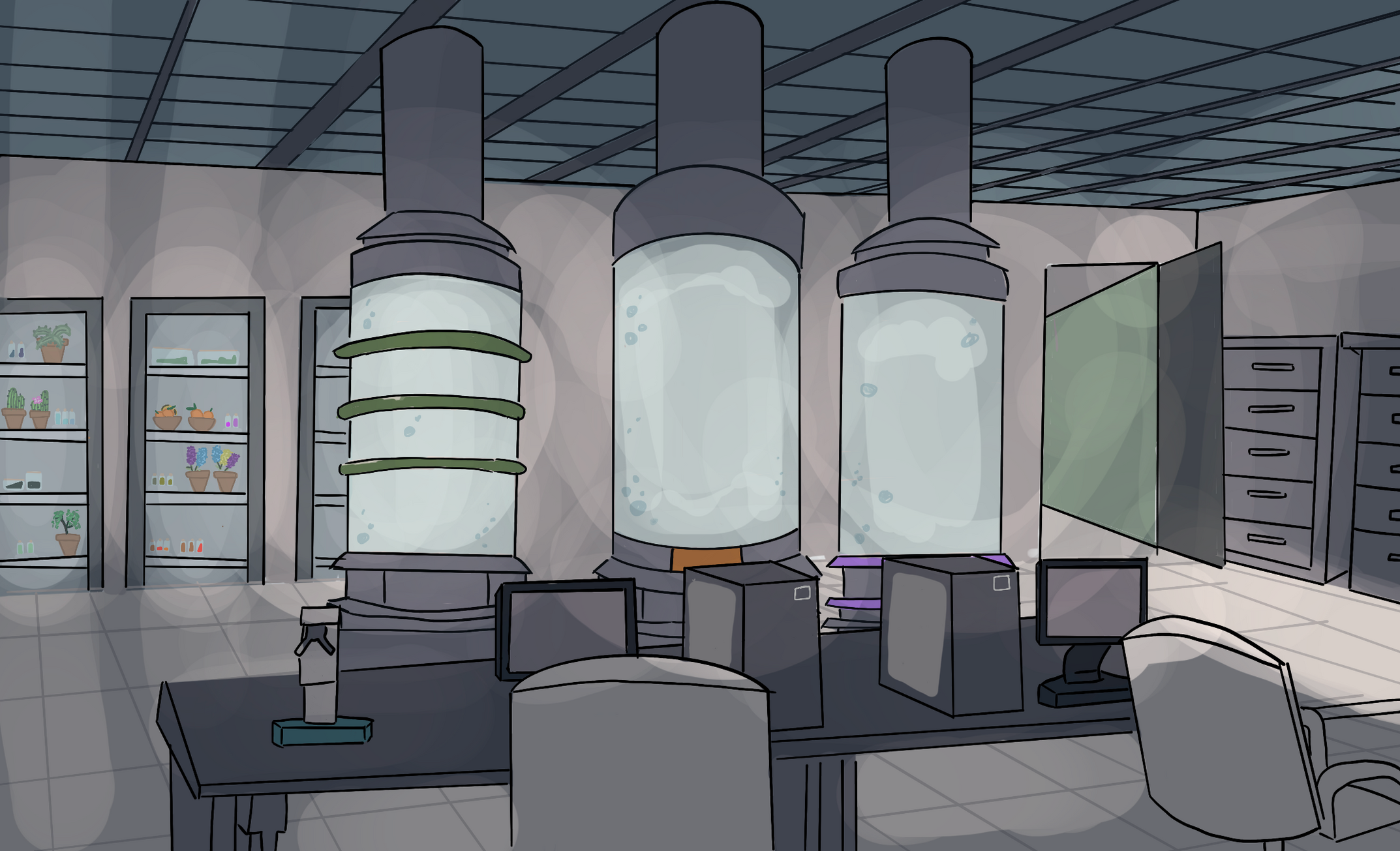 Coloured background based off of a layout for 'Sproutbound'