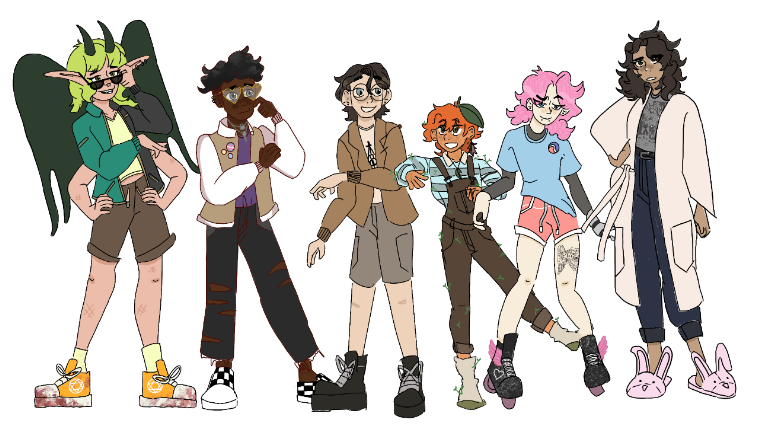OC Lineup created for 'Artfight 2024'