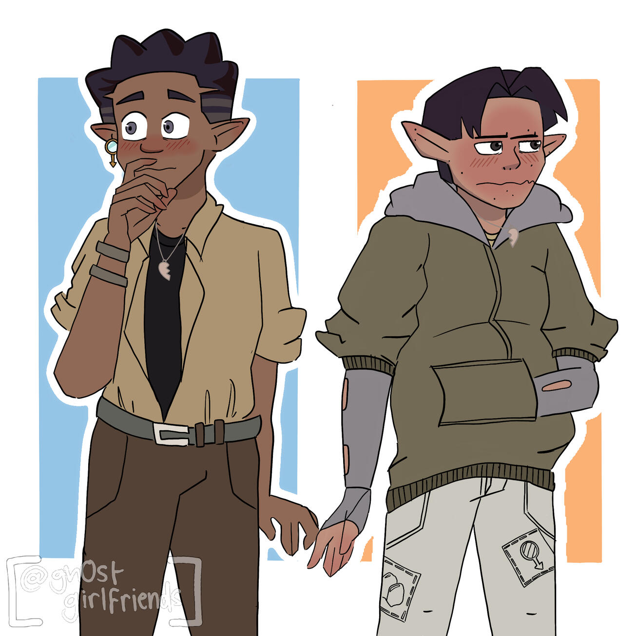 Fan art of Augustus Porter and Matt Tholomule from Disney Show 'The Owl House' by Dana Terrace