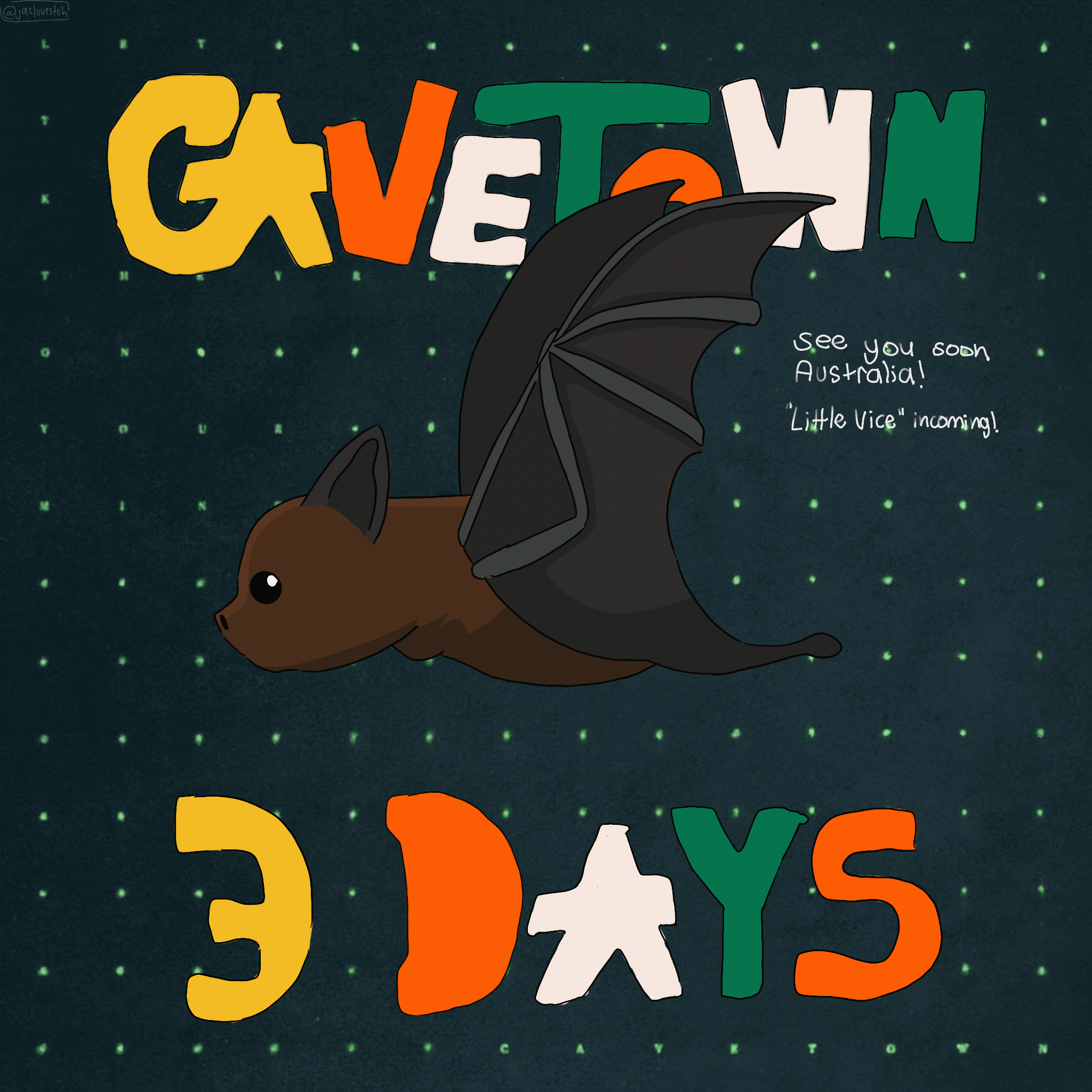 Animated GIF Social Media reel created to promote 'Cavetown's' Australian Tour 2024.